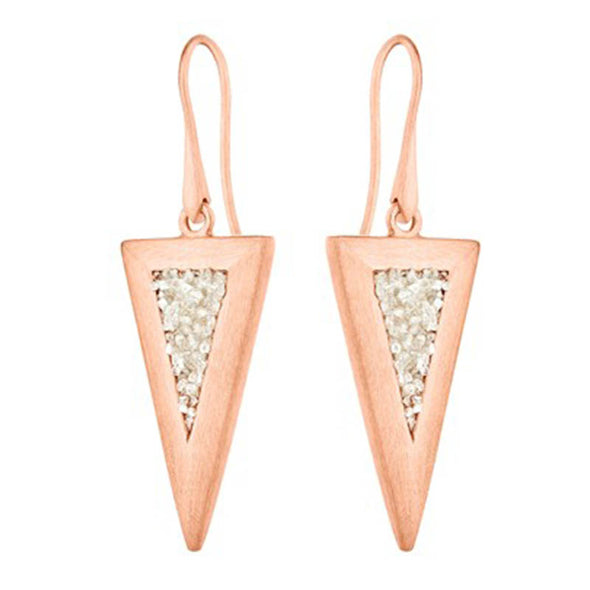 Large Diamond Triangle Earrings