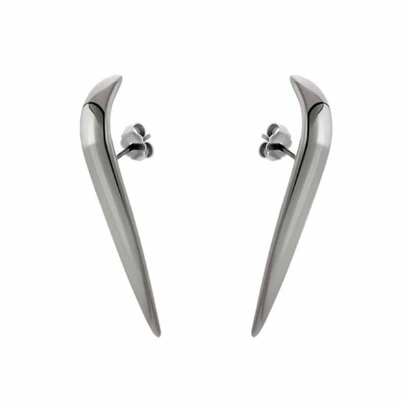Nails Sterling Silver Earrings plated in 18K Gold or Rhodium