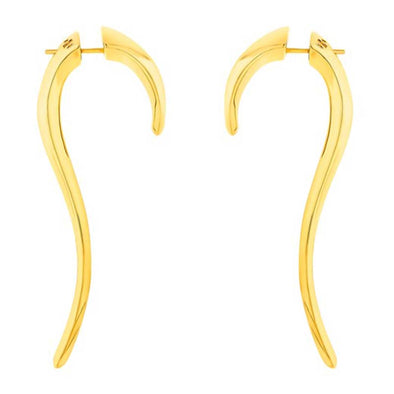 Tooth Sterling Silver Earrings plated in Gold or Rhodium