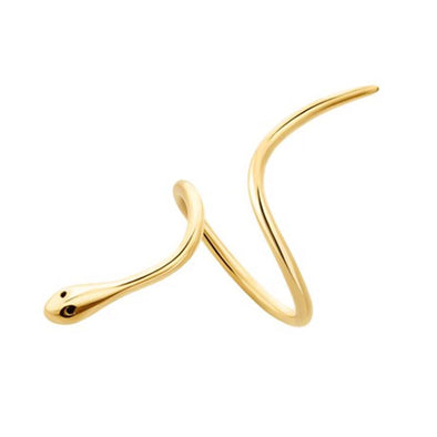 Snake HONOR Sterling Silver Ring plated in 18K Gold