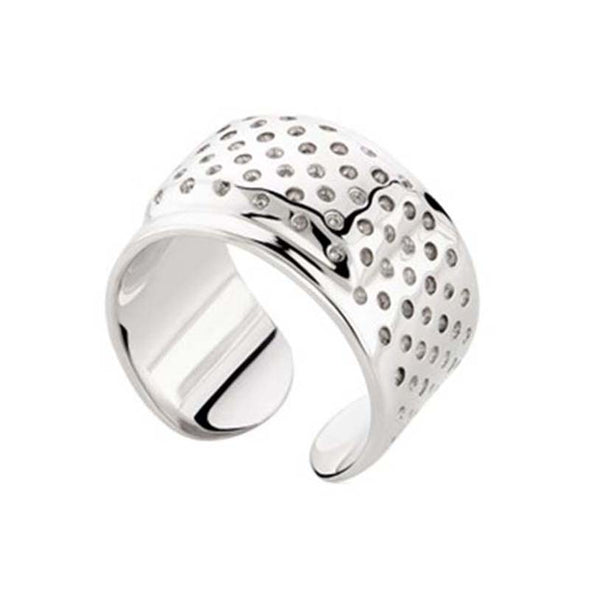 Band Aid Sterling Silver Ring plated in Platinum