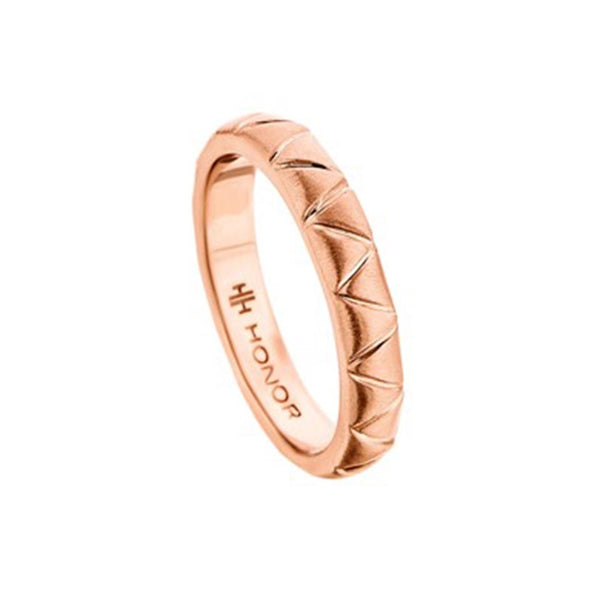 Triangle Sterling Silver Ring plated in 18K Rose Gold (No 52)